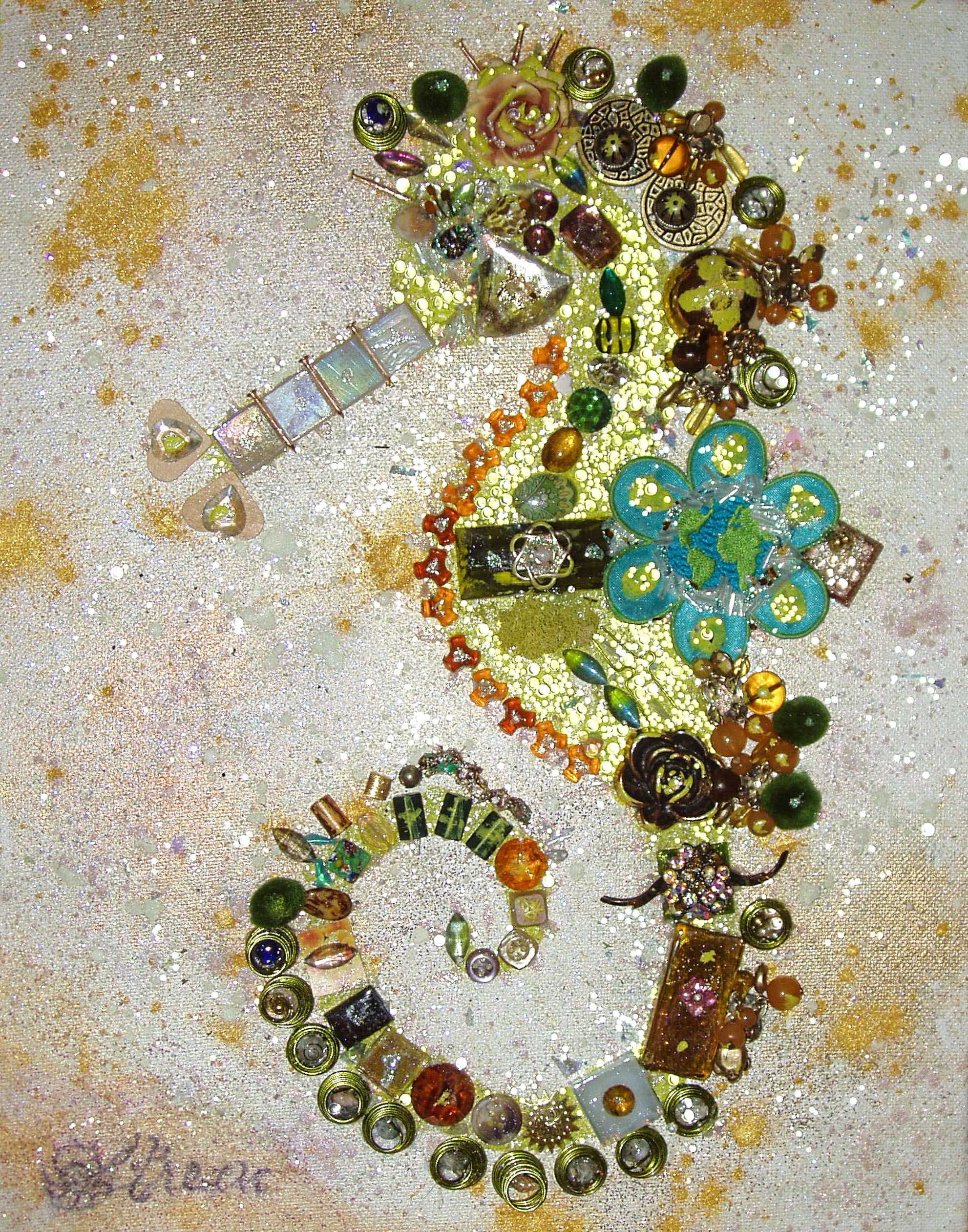 Chartruse Seahorse- Owned by Lou La