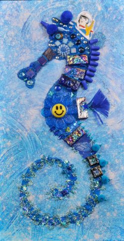 Blue Seahorse With Speed Racer