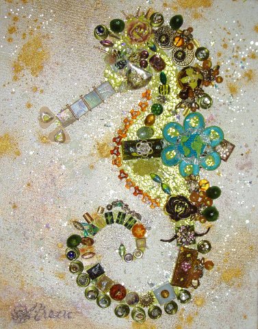 Chartruse Seahorse- Owned by Lou La